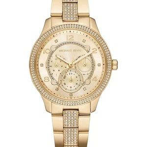 Michael Kors Luxury Runway Diamond Accented Multi-Dial Womens Watch .